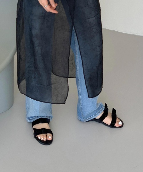 Bibiy. Ribbon Sandals ブラック Mサイズ Bibiy. Ribbon Sandals ブラック Mサイズ Bibiy. Ribbon Sandals