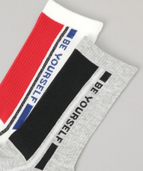 JEANASIS（ジーナシス）の「サイドロゴソックス/135012（ソックス/靴下・レディース・ブラック系その他/グレー系その他/ホワイト系その他・FREE）」の7枚目の写真