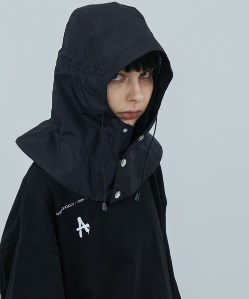 AIVER（アイバー）の「AIVER　3レイヤーフーディー（キャップ・メンズ・ナチュラル/ブラック・FREE）」の15枚目の写真