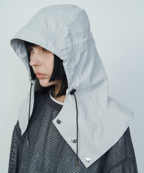 AIVER（アイバー）の「AIVER　3レイヤーフーディー（キャップ・メンズ・ナチュラル/ブラック・FREE）」の21枚目の写真