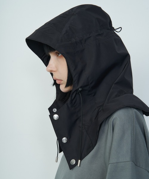 AIVER（アイバー）の「AIVER　3レイヤーフーディー（キャップ・メンズ・ナチュラル/ブラック・FREE）」の6枚目の写真