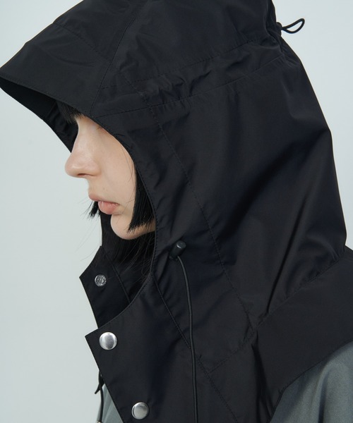 AIVER（アイバー）の「AIVER　3レイヤーフーディー（キャップ・メンズ・ナチュラル/ブラック・FREE）」の7枚目の写真