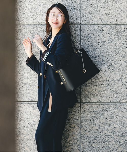 ロゼトーゴ セール】 センターステッチVカットトートバッグ （トートバッグ