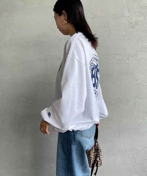 BEN DAVIS（ベンデイビス）の「[BEN DAVIS/ベンデイビス] サークルロゴ バックプリント ロングスリーブTシャツ（Tシャツ/カットソー・レディース・ブラック/ホワイト・XL/L/M）」の6枚目の写真