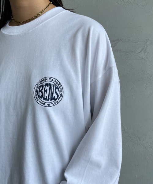 BEN DAVIS（ベンデイビス）の「[BEN DAVIS/ベンデイビス] サークルロゴ バックプリント ロングスリーブTシャツ（Tシャツ/カットソー・レディース・ブラック/ホワイト・XL/L/M）」の11枚目の写真