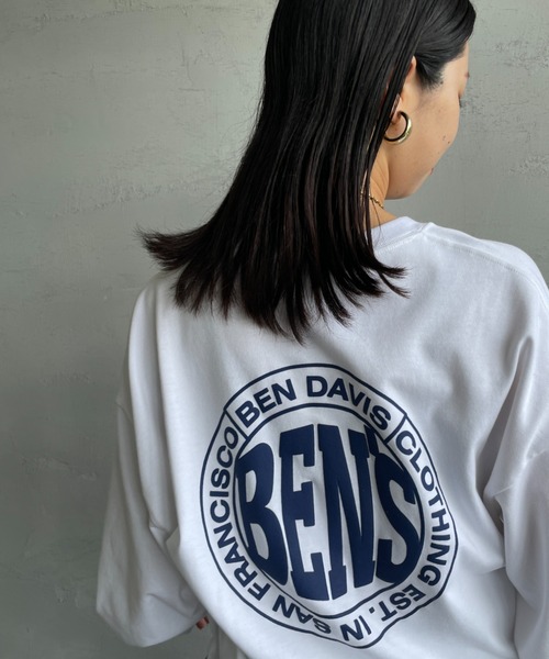 BEN DAVIS（ベンデイビス）の「[BEN DAVIS/ベンデイビス] サークルロゴ バックプリント ロングスリーブTシャツ（Tシャツ/カットソー・レディース・ブラック/ホワイト・XL/L/M）」の12枚目の写真