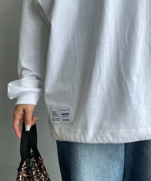 BEN DAVIS（ベンデイビス）の「[BEN DAVIS/ベンデイビス] サークルロゴ バックプリント ロングスリーブTシャツ（Tシャツ/カットソー・レディース・ブラック/ホワイト・XL/L/M）」の15枚目の写真