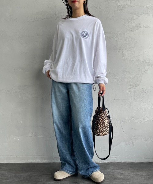 BEN DAVIS（ベンデイビス）の「[BEN DAVIS/ベンデイビス] サークルロゴ バックプリント ロングスリーブTシャツ（Tシャツ/カットソー・レディース・ブラック/ホワイト・XL/L/M）」の8枚目の写真