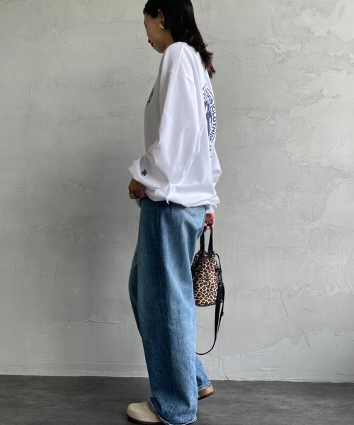 BEN DAVIS（ベンデイビス）の「[BEN DAVIS/ベンデイビス] サークルロゴ バックプリント ロングスリーブTシャツ（Tシャツ/カットソー・レディース・ブラック/ホワイト・XL/L/M）」の9枚目の写真