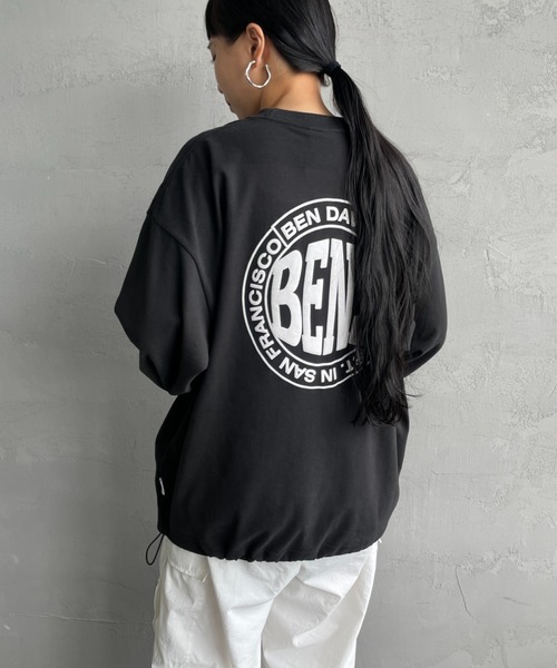 BEN DAVIS（ベンデイビス）の「[BEN DAVIS/ベンデイビス] サークルロゴ バックプリント ロングスリーブTシャツ（Tシャツ/カットソー・レディース・ブラック/ホワイト・XL/L/M）」の18枚目の写真