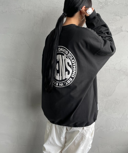 BEN DAVIS（ベンデイビス）の「[BEN DAVIS/ベンデイビス] サークルロゴ バックプリント ロングスリーブTシャツ（Tシャツ/カットソー・レディース・ブラック/ホワイト・XL/L/M）」の21枚目の写真