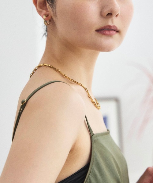 Sirin(シリン)の「≪セットアップ可≫ ヴィンテージサテンキャミワンピース(ワンピース・レディース・ブラック/オリーブ/オフホワイト・FREE)」の14枚目の写真
