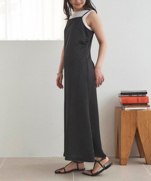 Sirin(シリン)の「≪セットアップ可≫ ヴィンテージサテンキャミワンピース(ワンピース・レディース・ブラック/オリーブ/オフホワイト・FREE)」の17枚目の写真