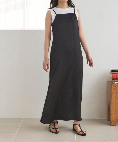 Sirin(シリン)の「≪セットアップ可≫ ヴィンテージサテンキャミワンピース(ワンピース・レディース・ブラック/オリーブ/オフホワイト・FREE)」の16枚目の写真