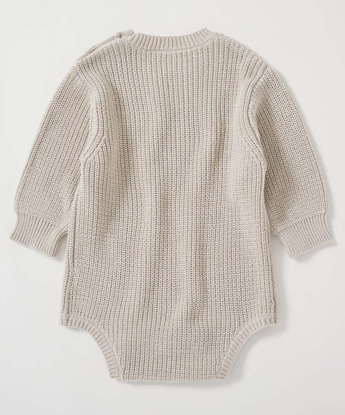 devirock（デビロック）の「綿100% 洗える ベビー コットンニットロンパース（ロンパース・キッズ・オレンジ系5/アイボリー/アイボリー系2・70-80cm）」の10枚目の写真