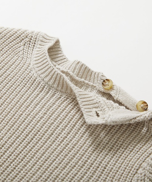 devirock（デビロック）の「綿100% 洗える ベビー コットンニットロンパース（ロンパース・キッズ・オレンジ系5/アイボリー/アイボリー系2・70-80cm）」の12枚目の写真