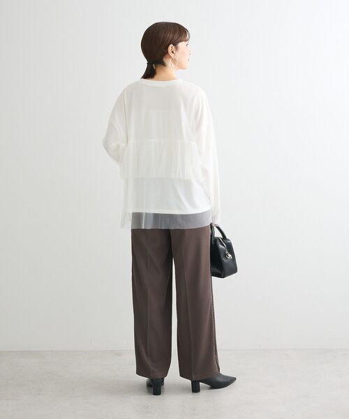 ELENCARE DUE(エレンカーレデュエ)の「・ELENCARE DUE チュールレイヤードロンTEE(Tシャツ/カットソー・レディース・ピンク/ブラック/オフホワイト/チャコールグレー・FREE)」の17枚目の写真