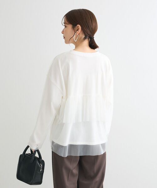 ELENCARE DUE(エレンカーレデュエ)の「・ELENCARE DUE チュールレイヤードロンTEE(Tシャツ/カットソー・レディース・ピンク/ブラック/オフホワイト/チャコールグレー・FREE)」の21枚目の写真
