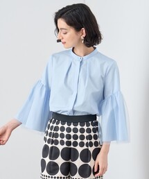 アナイ　ANAYI ブラウス　ネイビー　新品 ANAYI(アナイ) / 21年モデル/ブラウス/タグ付/38/ポリエステル