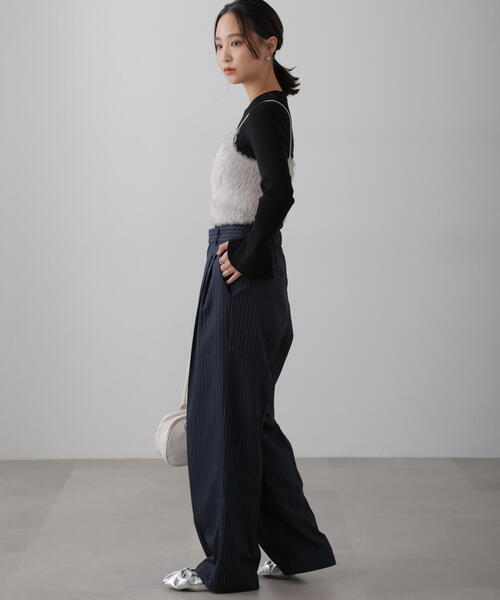 FREE'S MART（フリーズマート）の「シャギーキャミソールビスチェ（キャミソール・レディース・ホワイト/ブルー/グレー/ブラック・FREE）」の14枚目の写真