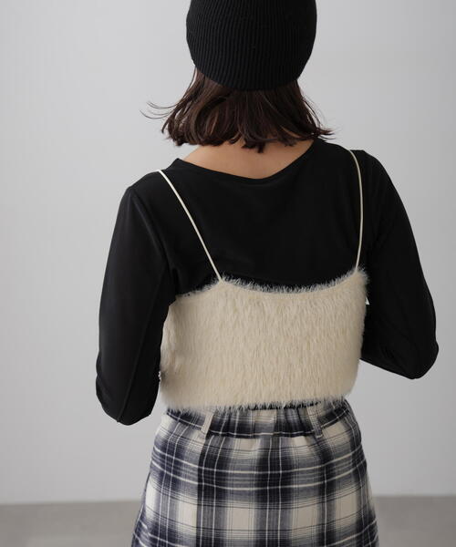 FREE'S MART（フリーズマート）の「シャギーキャミソールビスチェ（キャミソール・レディース・ホワイト/ブルー/グレー/ブラック・FREE）」の20枚目の写真