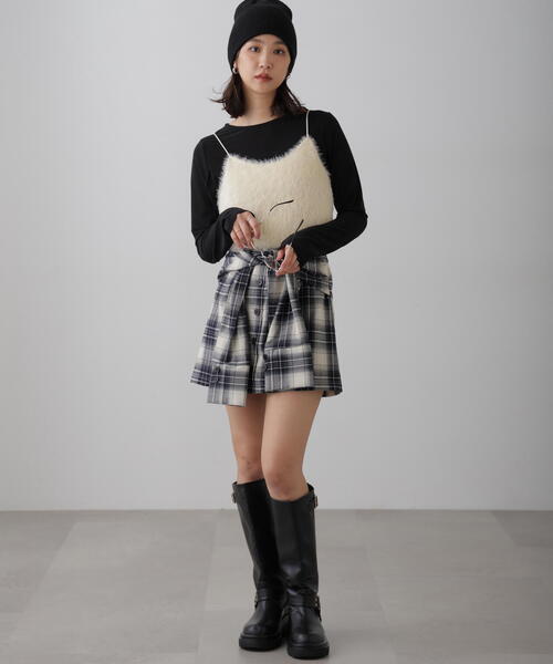 FREE'S MART（フリーズマート）の「シャギーキャミソールビスチェ（キャミソール・レディース・ホワイト/ブルー/グレー/ブラック・FREE）」の21枚目の写真