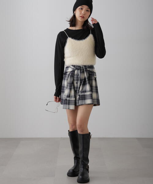 FREE'S MART（フリーズマート）の「シャギーキャミソールビスチェ（キャミソール・レディース・ホワイト/ブルー/グレー/ブラック・FREE）」の22枚目の写真