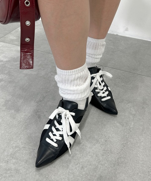 WEGO(ウィゴー)の「WEGO/スニーカーミュール(パンプス・レディース・ブラック/シルバー・MEDIUM/LARGE)」の3枚目の写真