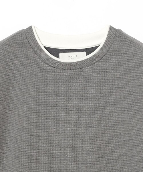 B:MING by BEAMS（ビーミングバイビームス）の「フェイクレイヤード サカリバ クルーネック カットソー（Tシャツ/カットソー・メンズ・オリーブ/ライトグレー・SMALL/MEDIUM/LARGE/X-LARGE）」の11枚目の写真