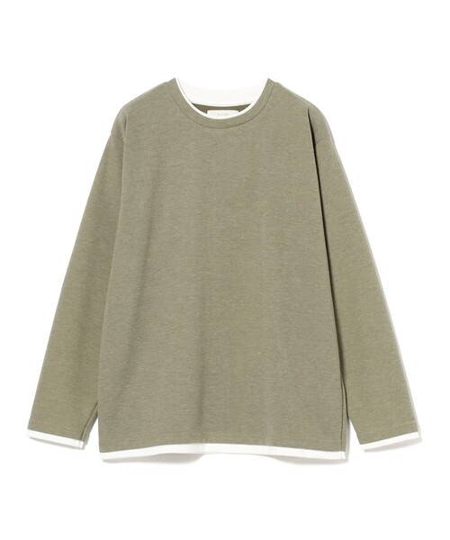 B:MING by BEAMS（ビーミングバイビームス）の「フェイクレイヤード サカリバ クルーネック カットソー（Tシャツ/カットソー・メンズ・オリーブ/ライトグレー・SMALL/MEDIUM/LARGE/X-LARGE）」の15枚目の写真