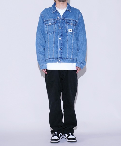 Calvin Klein（カルバン・クライン）の「Calvin Klein Jeans / カルバン クライン ジーンズ Calvin Klein SLIM DENIM JACKET スリムデニムジャケット（デニムジャケット・メンズ・ブルー系その他・MEDIUM/LARGE/X-LARGE）」の8枚目の写真