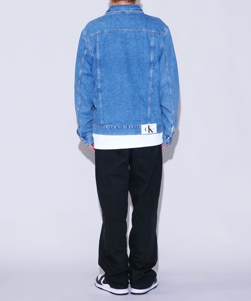 Calvin Klein（カルバン・クライン）の「Calvin Klein Jeans / カルバン クライン ジーンズ Calvin Klein SLIM DENIM JACKET スリムデニムジャケット（デニムジャケット・メンズ・ブルー系その他・MEDIUM/LARGE/X-LARGE）」の10枚目の写真
