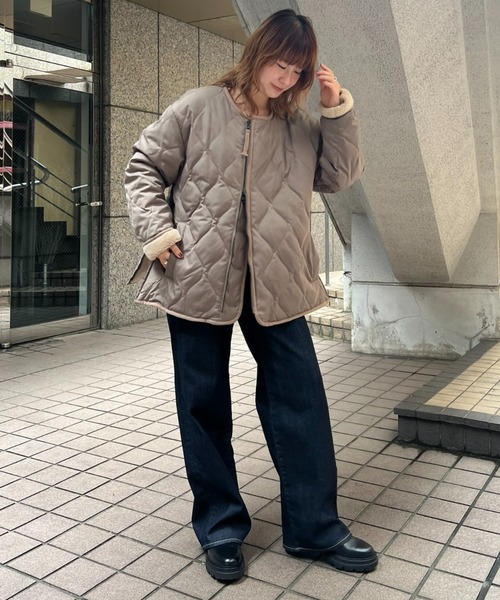 TAION/タイオンミリタリー リバーシブルクルーネック ダウンジャケット TAION / タイオン】ミリタリー リバーシブル クルーネック