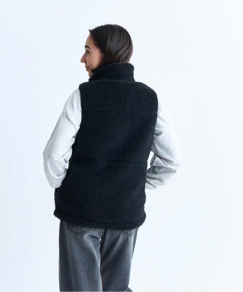 ROXY（ロキシー）の「BETTER THAN THE SUN/ロキシーモコモコボアベスト（ベスト・レディース・ピンク/ホワイト/ブラック/チャコールグレー/カモフラージュ・LARGE/MEDIUM/SMALL/X-LARGE）」の10枚目の写真