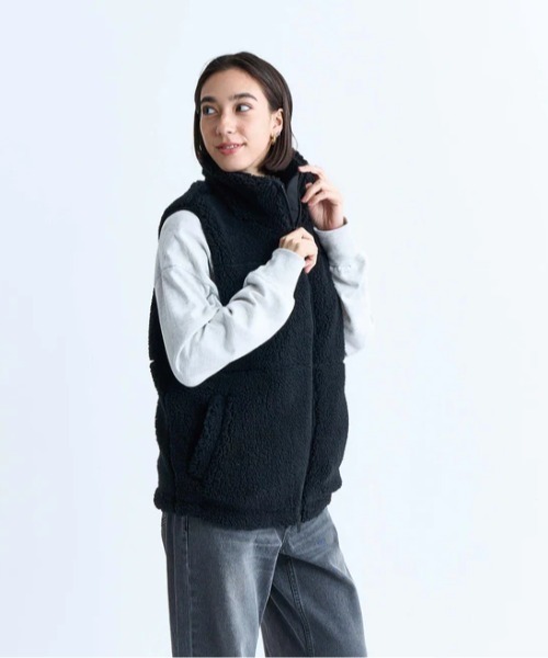 ROXY（ロキシー）の「BETTER THAN THE SUN/ロキシーモコモコボアベスト（ベスト・レディース・ピンク/ホワイト/ブラック/チャコールグレー/カモフラージュ・LARGE/MEDIUM/SMALL/X-LARGE）」の11枚目の写真