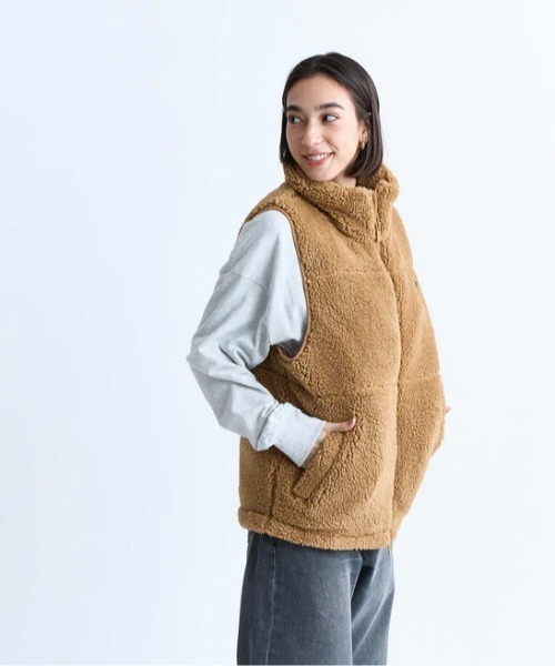 ROXY（ロキシー）の「BETTER THAN THE SUN/ロキシーモコモコボアベスト（ベスト・レディース・ピンク/ホワイト/ブラック/チャコールグレー/カモフラージュ・LARGE/MEDIUM/SMALL/X-LARGE）」の7枚目の写真