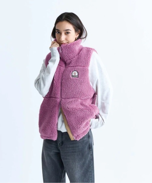 ROXY（ロキシー）の「BETTER THAN THE SUN/ロキシーモコモコボアベスト（ベスト・レディース・ピンク/ホワイト/ブラック/チャコールグレー/カモフラージュ・LARGE/MEDIUM/SMALL/X-LARGE）」の17枚目の写真