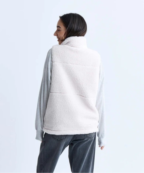 ROXY（ロキシー）の「BETTER THAN THE SUN/ロキシーモコモコボアベスト（ベスト・レディース・ピンク/ホワイト/ブラック/チャコールグレー/カモフラージュ・LARGE/MEDIUM/SMALL/X-LARGE）」の8枚目の写真