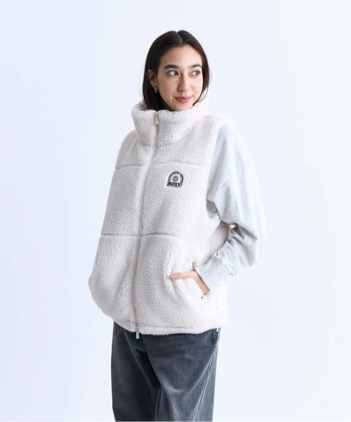 ROXY（ロキシー）の「BETTER THAN THE SUN/ロキシーモコモコボアベスト（ベスト・レディース・ピンク/ホワイト/ブラック/チャコールグレー/カモフラージュ・LARGE/MEDIUM/SMALL/X-LARGE）」の9枚目の写真
