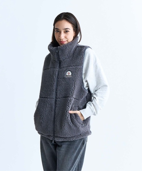 ROXY（ロキシー）の「BETTER THAN THE SUN/ロキシーモコモコボアベスト（ベスト・レディース・ピンク/ホワイト/ブラック/チャコールグレー/カモフラージュ・LARGE/MEDIUM/SMALL/X-LARGE）」の12枚目の写真