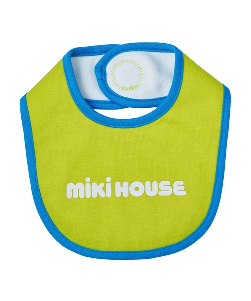 MIKI HOUSE（ミキハウス）の「【WEB限定】スタイ（スタイ/よだれかけ・キッズ・グリーン/レッド/ホワイト/イエロー/ネイビー/ブルー/コーラルピンク/ライトグリーン・ONE SIZE）」の4枚目の写真