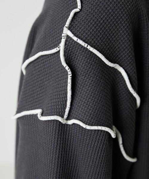 FREAK'S STORE(フリークスストア)の「限定展開 ミニ ワッフル メロー ロングスリーブ TEE(Tシャツ/カットソー・レディース・オフホワイト/ナチュラル/ブラック/グリーン/ネイビー・フリ-)」の8枚目の写真