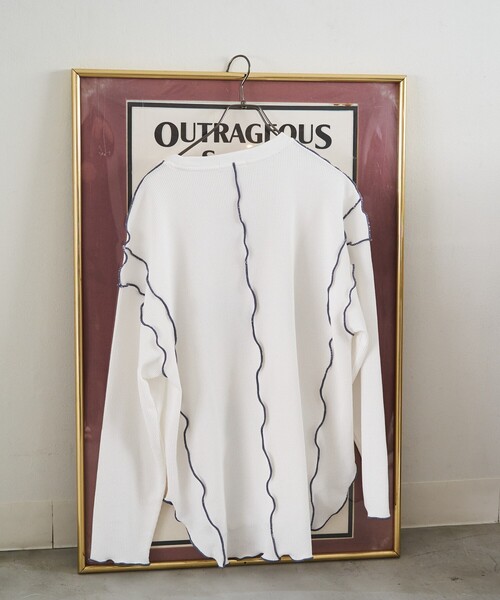 FREAK'S STORE(フリークスストア)の「限定展開 ミニ ワッフル メロー ロングスリーブ TEE(Tシャツ/カットソー・レディース・オフホワイト/ナチュラル/ブラック/グリーン/ネイビー・フリ-)」の15枚目の写真