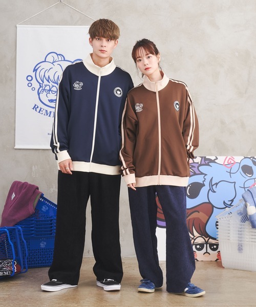 REMEMBER リメンバー トラックジャケット パーカー セット割 セール】both breasts symbol embroidery high neck track
