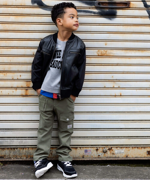 WASK（ワスク）の「シャツレイヤード風ロゴ刺しゅうポンチトレーナー(100~160cm)（スウェット・キッズ・グレー/ブルー・130cm/120cm/150cm/160cm/140cm/110cm/100cm）」の18枚目の写真