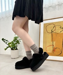 厚底 ムートン 2way サンダル 41319