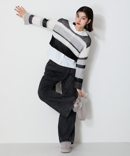 ORiental TRaffic（オリエンタルトラフィック）の「厚底ムートン2wayサンダル 41319（ブーツ・レディース・ベージュ/ブラック/グレー/キャメル・S/M/L/LL/3L/SS）」の17枚目の写真