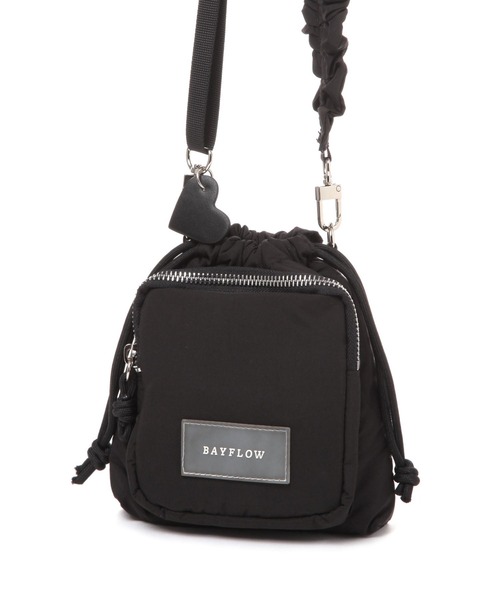 BAYFLOW（ベイフロー）の「フリル巾着ミニショルダー（ショルダーバッグ・レディース・シルバー/ブラック/カーキ・FREE）」の4枚目の写真