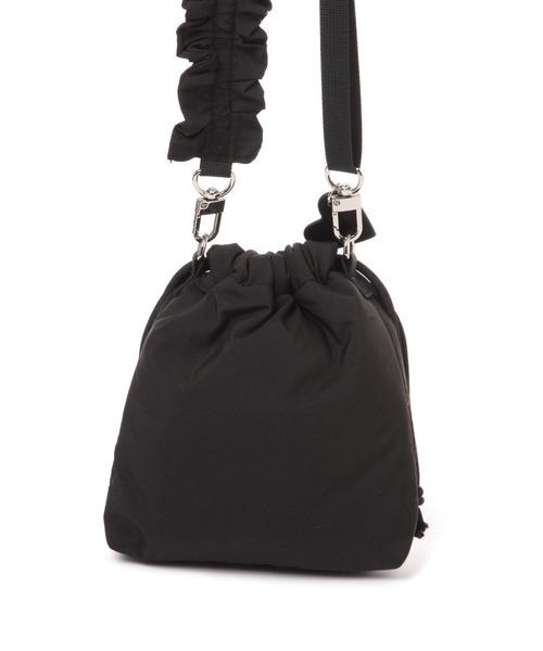 BAYFLOW（ベイフロー）の「フリル巾着ミニショルダー（ショルダーバッグ・レディース・シルバー/ブラック/カーキ・FREE）」の6枚目の写真