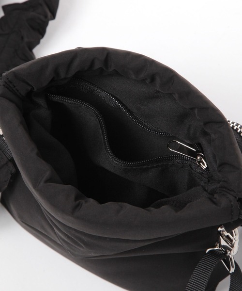 BAYFLOW（ベイフロー）の「フリル巾着ミニショルダー（ショルダーバッグ・レディース・シルバー/ブラック/カーキ・FREE）」の12枚目の写真